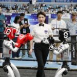 Çin’deki dünya insansı robot oyunları spor ve senaryo yarışmalarına devam etti